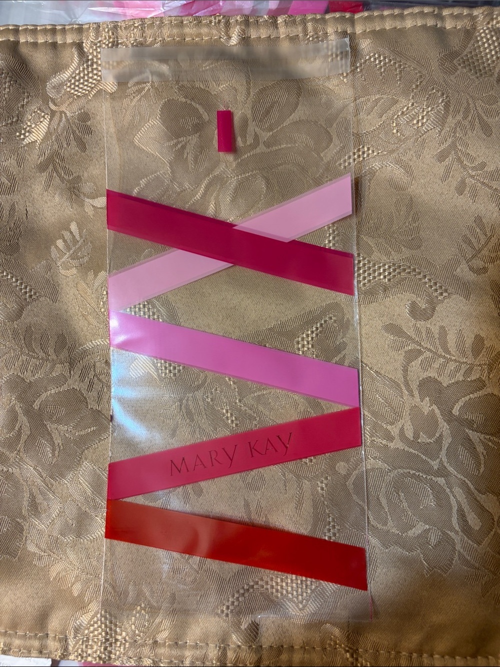 Mary Kay Heart Print Clear Bags - Pink & Red LOT OF 4 packages - Picture 2 of 4